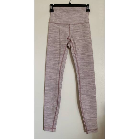 Pink Space Dye Lululemon High Waisted Leggings 4 - Picture 1 of 5